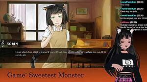 Vtuber LewdNeko Plays Sweetest Monster in Hot Anime Action