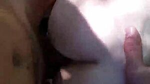 Blonde ponytail bent over for outdoor doggystyle cumshot.