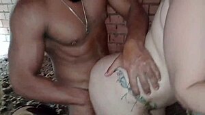 Nerdy blonde sits on black milf's face hardcore