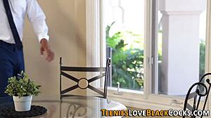 Young Teen Jizzed Intensely By Massive Black Cock Facial