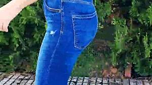 Sexiest braless walk on public street