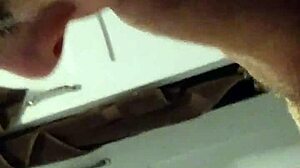 johnny enjoys a subtle blowjob from the blonde beauty