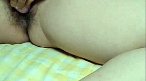 asian babe with big tits masturbates wet pussy using toys, feels so good