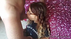 horny teen babe begs for mouth fucking until cumshot