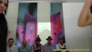 German Lederhosen Bukkake Party