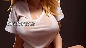 Check out this blonde riding a massive cock!