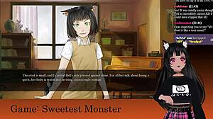 Vtuber LewdNeko Plays Sweetest Monster in Hot Anime Action