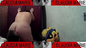 Tasting vaginal fluids between fat woman's thighs