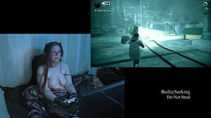 Naked Alan Wake playthrough part 9 with brunette bbw