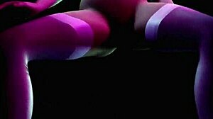 Yo, check this hot blonde dancing in 3D striptease porn with music!