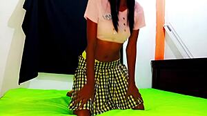 Latina Brunette Rides Big Dick Deliciously!