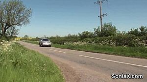 Unfaithful British Mature Lady Sonia Shows Big Tits