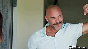 Horny petite cheerleader alexis tae gets ass to mouth fucked by charles dera