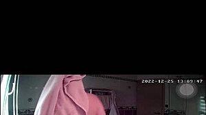 hidden cam spies on teen blonde french girl bathing in shower