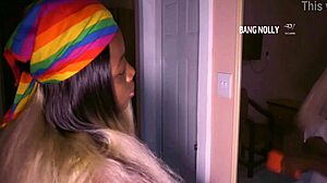 watch oga bang fuck his stepsister on parents bed?