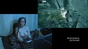 Naked Alan Wake playthrough part 9 with brunette bbw