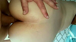 Big-Assed Chubby Babe Gets Hairy Creampie POV