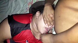 i'm this latina with natural tits giving a deepthroat massage