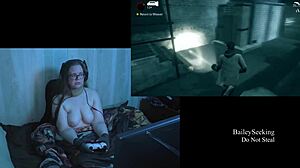 Naked Alan Wake playthrough part 9 with brunette bbw