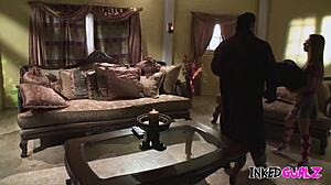 yo, check this inked step-daughter lindsey meadows banging him hard!