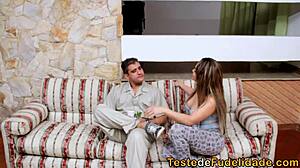 Seducing married delivery guy with charm