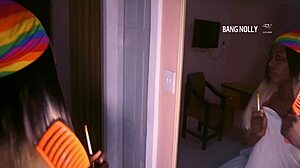 watch oga bang fuck his stepsister on parents bed?