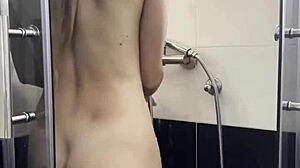 Beautiful student masturbates in the shower, so hot! 🔥