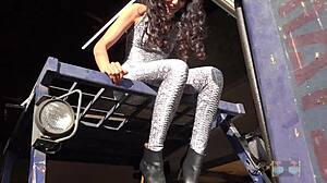 New hot tights compilation during covid - yoga teen in tight leggings?