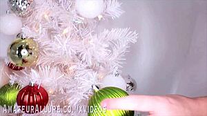 Alexis Adams receives a tasty Christmas gift from her lover