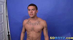 gay amateur feels intense pleasure from cumshot on ass