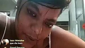Brazilian bbw teases with big tits on webcam 😘