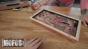 Evelin Stone spreads pussy for monster cock anal