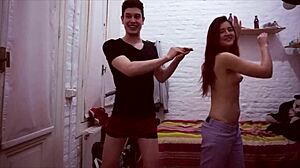 Dancing Chick Gets An Extra Gift Of Cock.