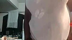 Brazilian bbw teases with big tits on webcam 😘