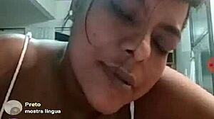 Brazilian bbw teases with big tits on webcam 😘