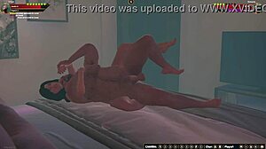 Can Ethan dominate Slutania in naked 3D wrestling?