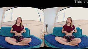 yanks honey veronica shows her gorgeous pussy with toys for orgasm, blonde and adorable with big tits