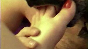 Cailleach Mara performs foot worship and squirts