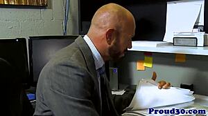 Mature gay teacher gets assfucked by trashman at school