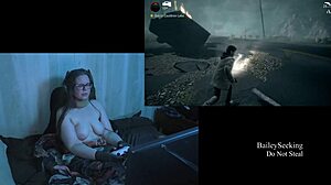 Naked Alan Wake playthrough part 9 with brunette bbw