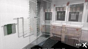 milf babe, masturbating in shower?