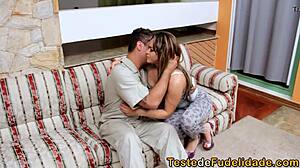 Seducing married delivery guy with charm