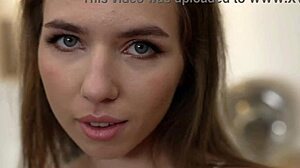 Petite layla rides monster cock in doggystyle with toy gape and cum in mouth