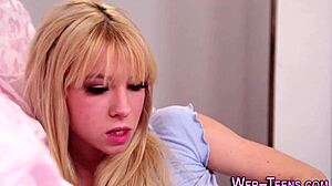 Tiny stockings teen licks