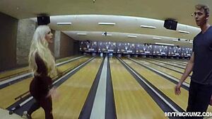 busty bubble butt gets attention after bowling