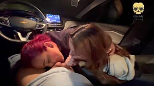 My Friend and I Played With Boss's Cock in Car