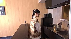 Cute Japanese Babe Akari Punished with Spanking and Cumshot