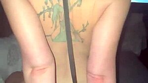 My boyfriend makes me moan and cum while watching porn together.