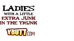 Is this blonde teen happy to feast on a fat sausage?