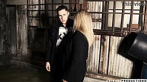 the punisher xxx fucks submissive with sloppy gagging and mouthful 😈